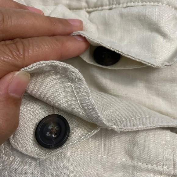 Le Chateau Beige Walking Shorts Classic Rise Straight Leg Cargo Pockets 31 - Picture 12 of 16